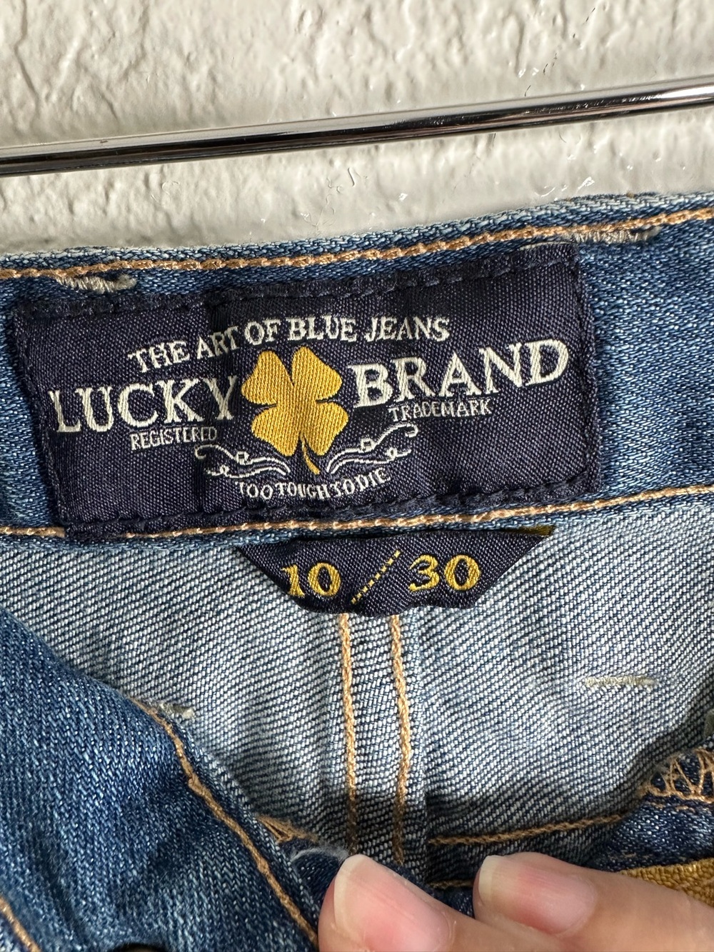 Lucky Brand Abbey Short Embroidered Denim Shorts Size 10/30 - Picture 7 of 10